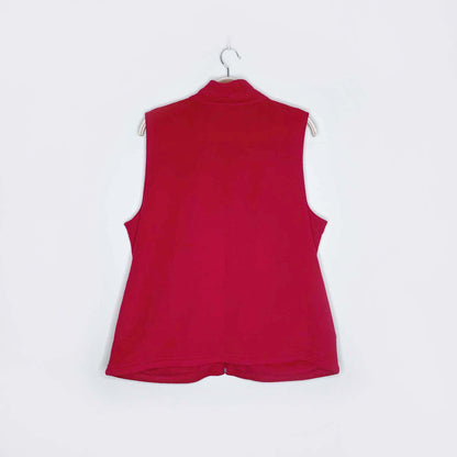 vintage nr red fleece winter cardinal vest