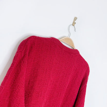 vintage 90s northern reflections minimal snowflake knit crew