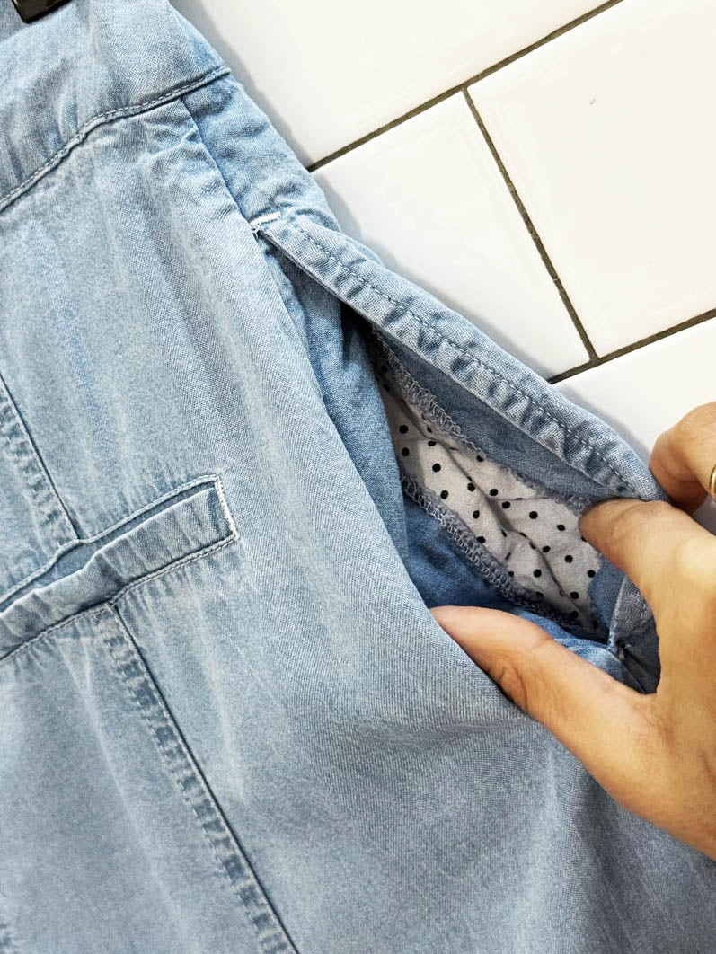 nümph full button denim maxi skirt - good market thrift store