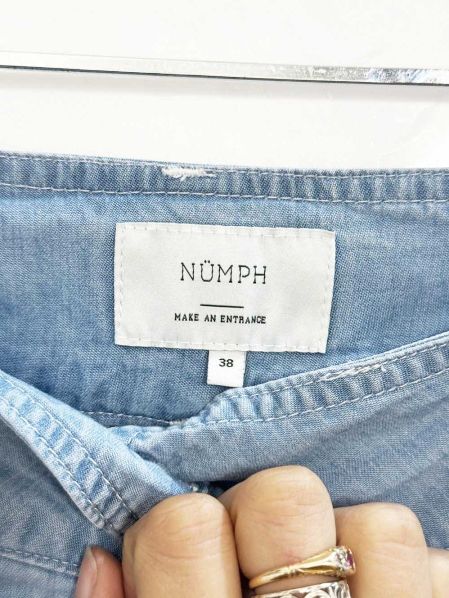 nümph full button denim maxi skirt - good market thrift store