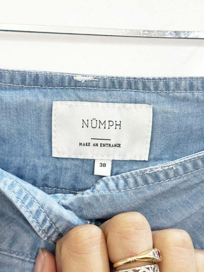 nümph full button denim maxi skirt - good market thrift store