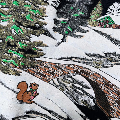 vintage nutcracker glitter santa scene graphic crew