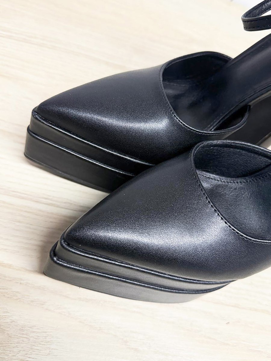 nwot sugerpunk platform three strap heels - good market thrift store