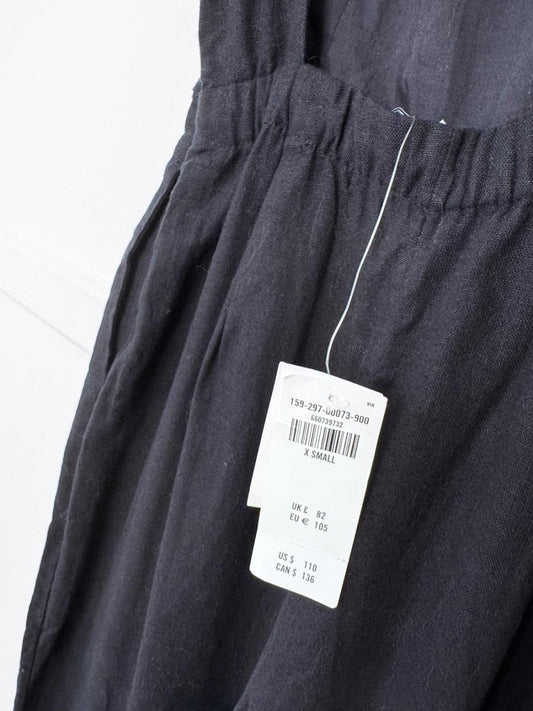 nwt abercrombie linen-blend open back high neck wide leg jumpsuit - good market thrift store