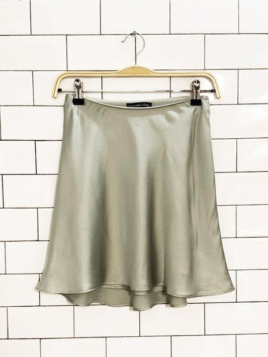 nwt abercrombie satin a - line mini skirt - good market thrift store