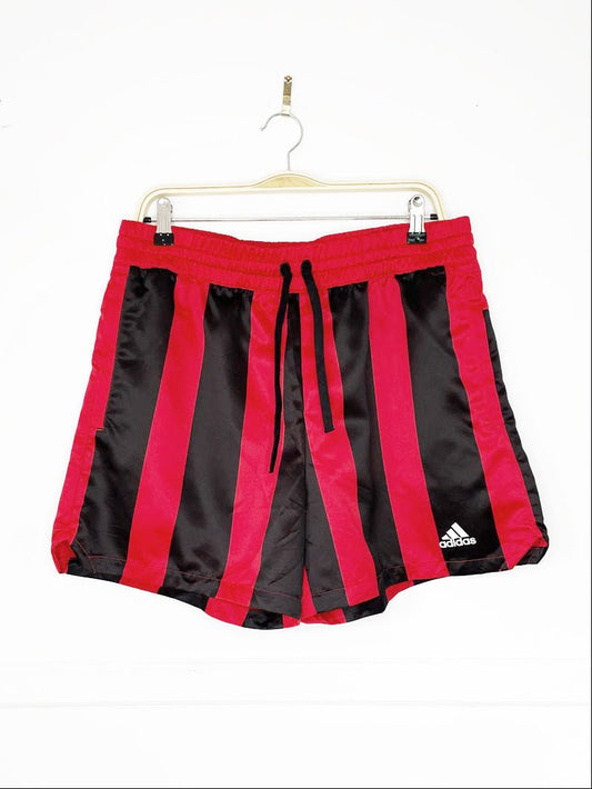 nwt adidas xpress satin striped sporty prep athletic shorts - good market thrift store