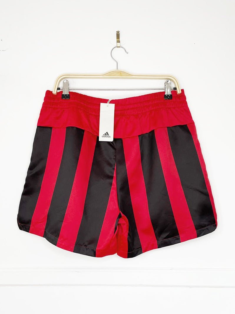 nwt adidas xpress satin striped sporty prep athletic shorts - good market thrift store