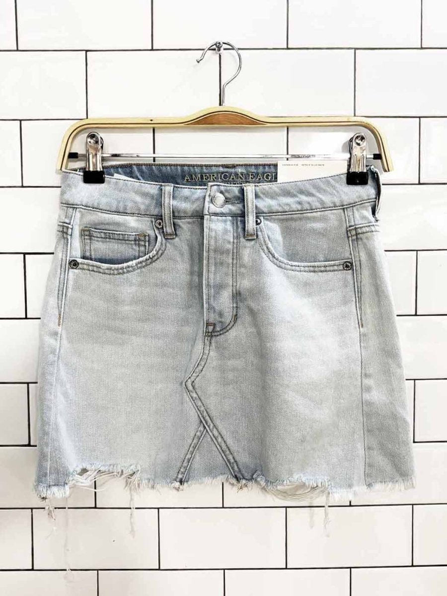 nwt american eagle denim vintage hi - rise mini skirt - good market thrift store