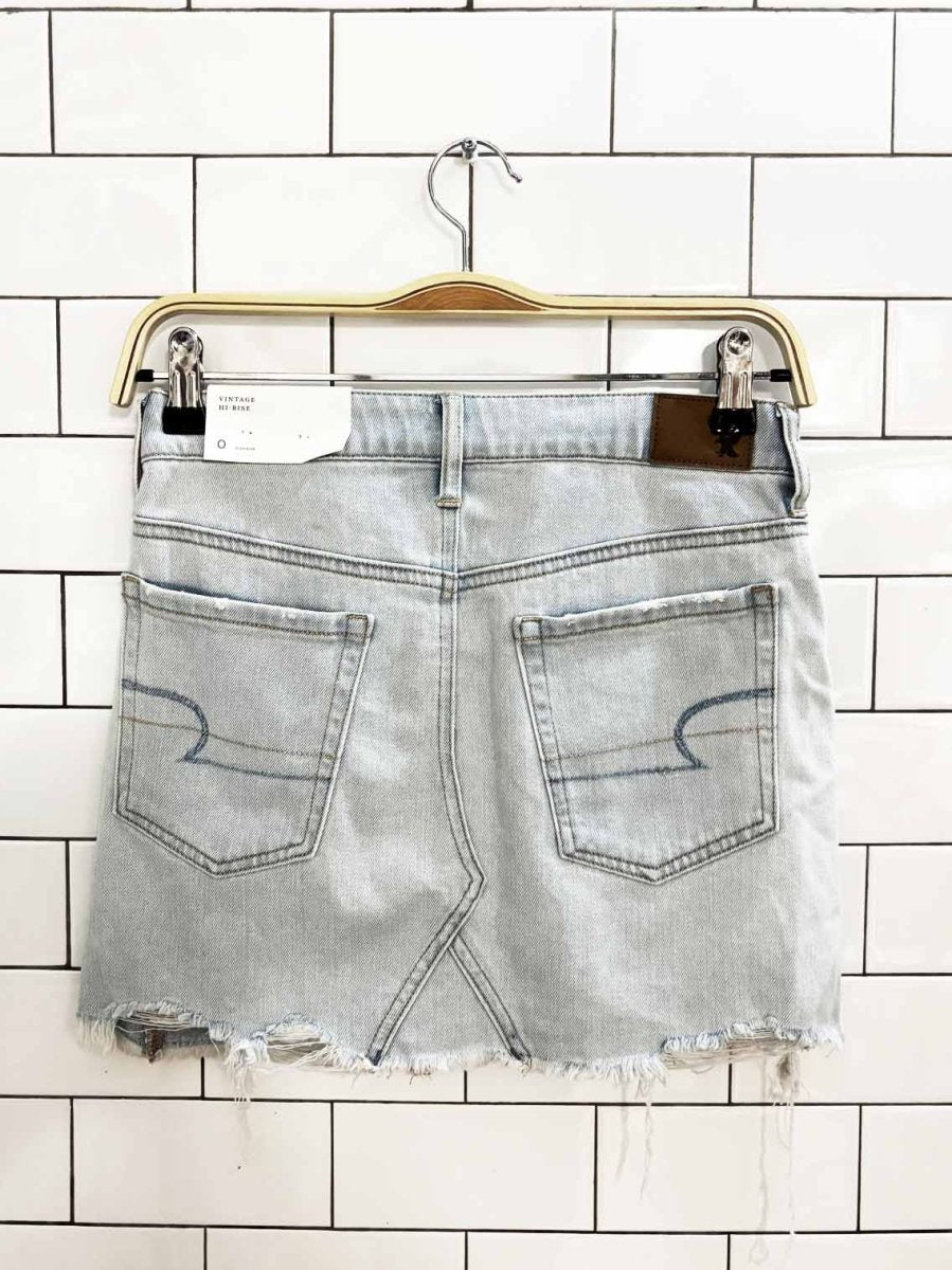 nwt american eagle denim vintage hi - rise mini skirt - good market thrift store