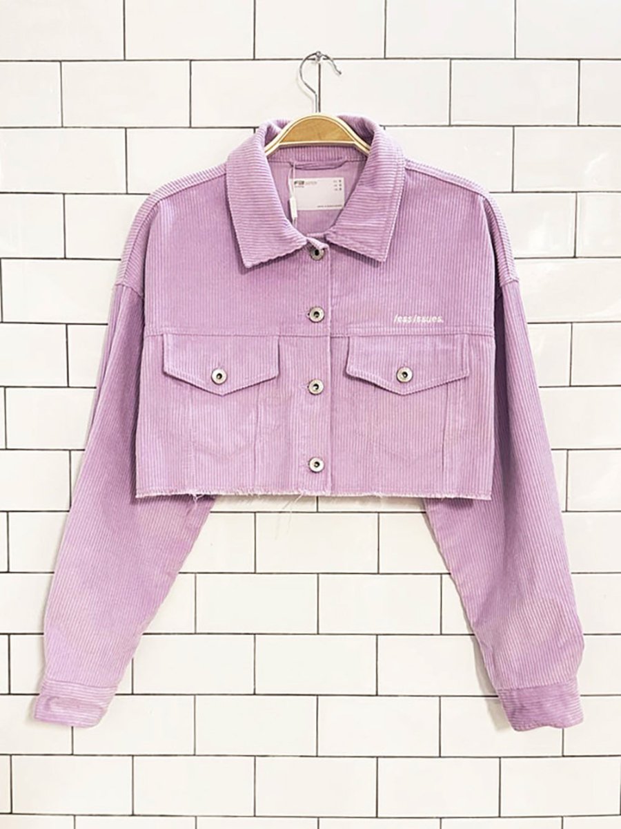 nwt bershka fb sister corduroy less issues cropped shirt jacket - good market thrift store