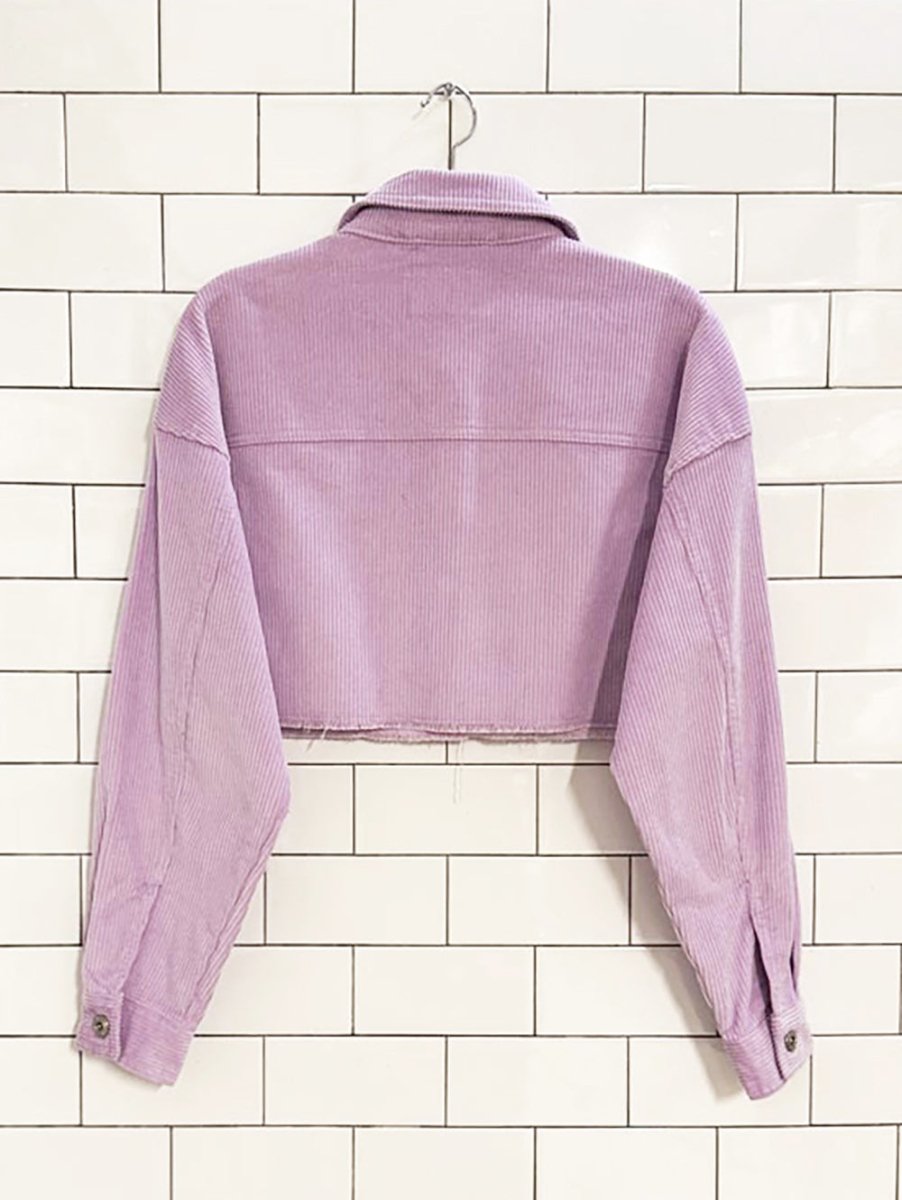 nwt bershka fb sister corduroy less issues cropped shirt jacket - good market thrift store