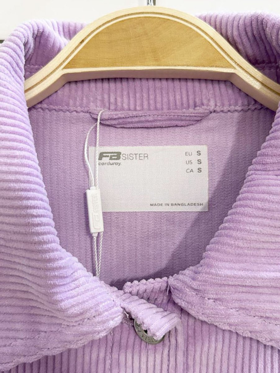 nwt bershka fb sister corduroy less issues cropped shirt jacket - good market thrift store