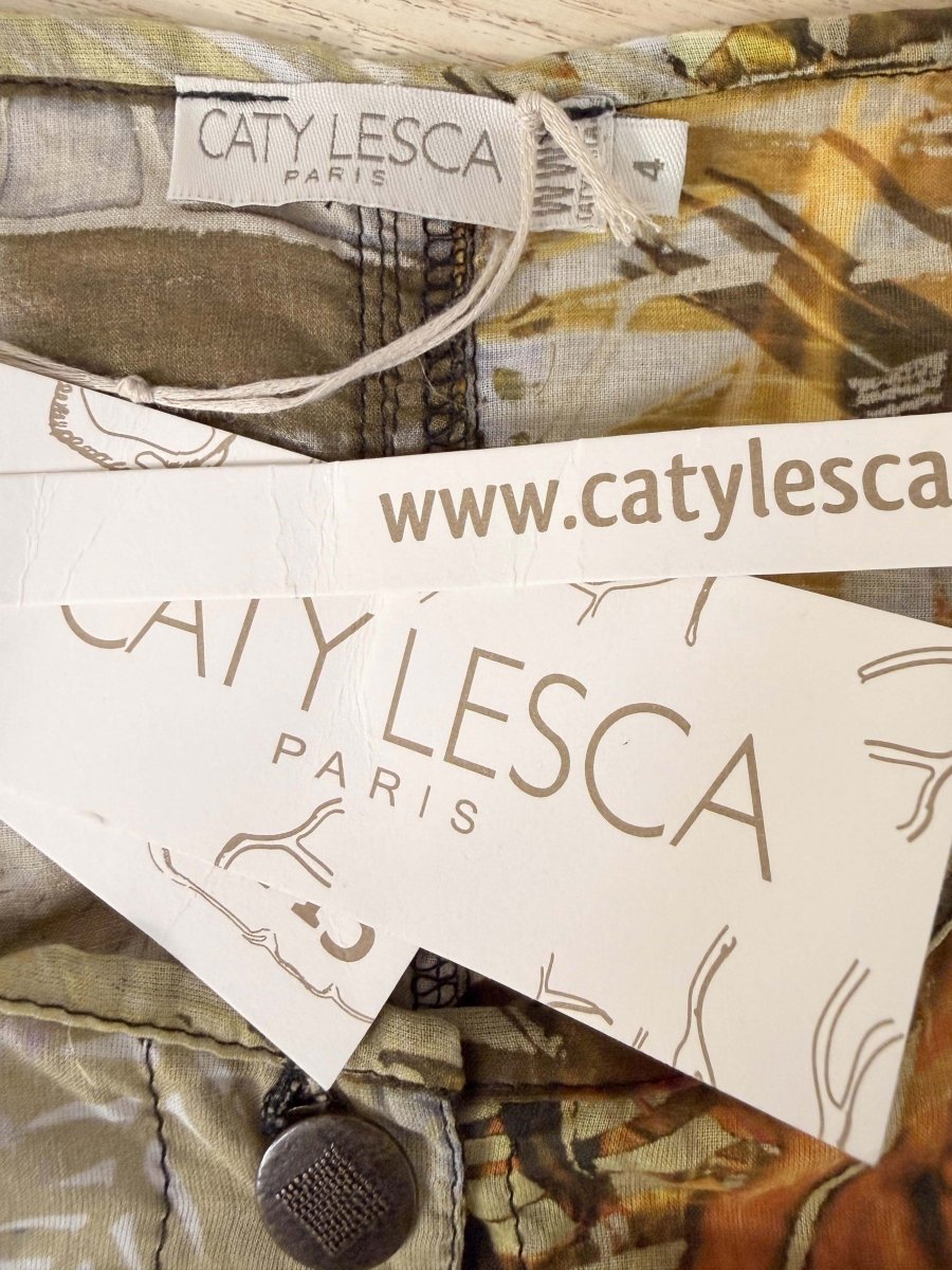 nwt caty lesca paris batwing puff sleeve sheer blouse - good market thrift store