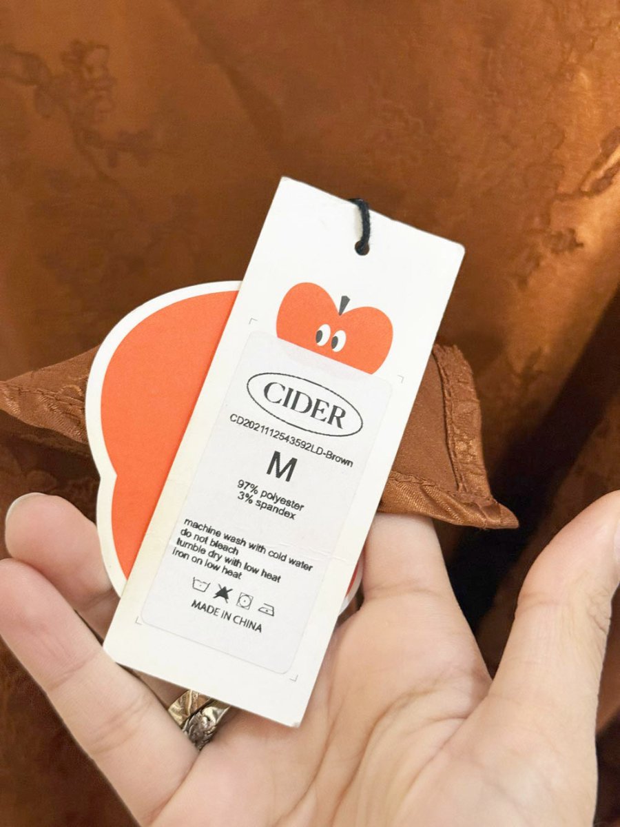 nwt cider jacquard satin cowl neck maxi slip dress - good market thrift store