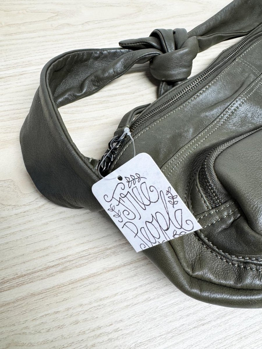 nwt free people butter leather sling banana bag | lambskin - good market thrift store