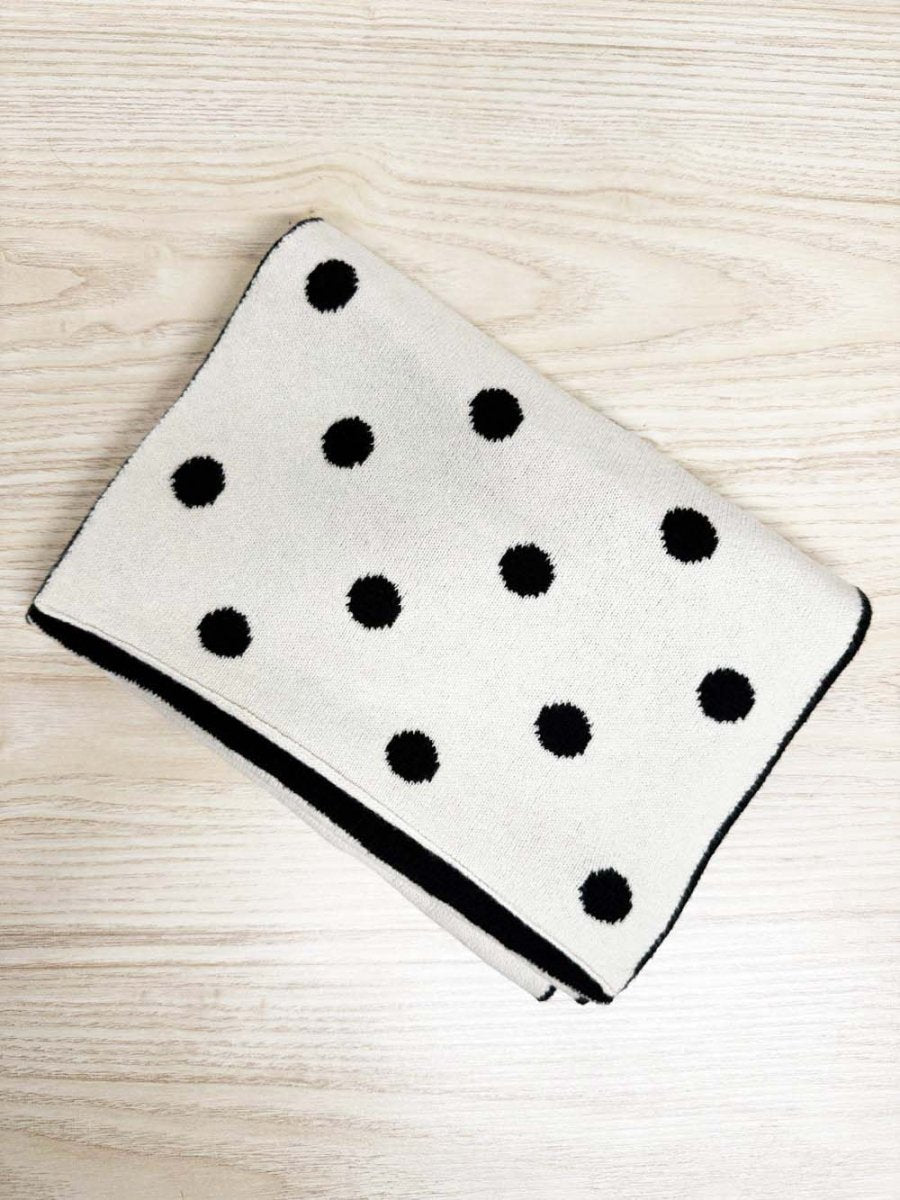 nwt gap polka dot two - tone knit scarf - good market thrift store