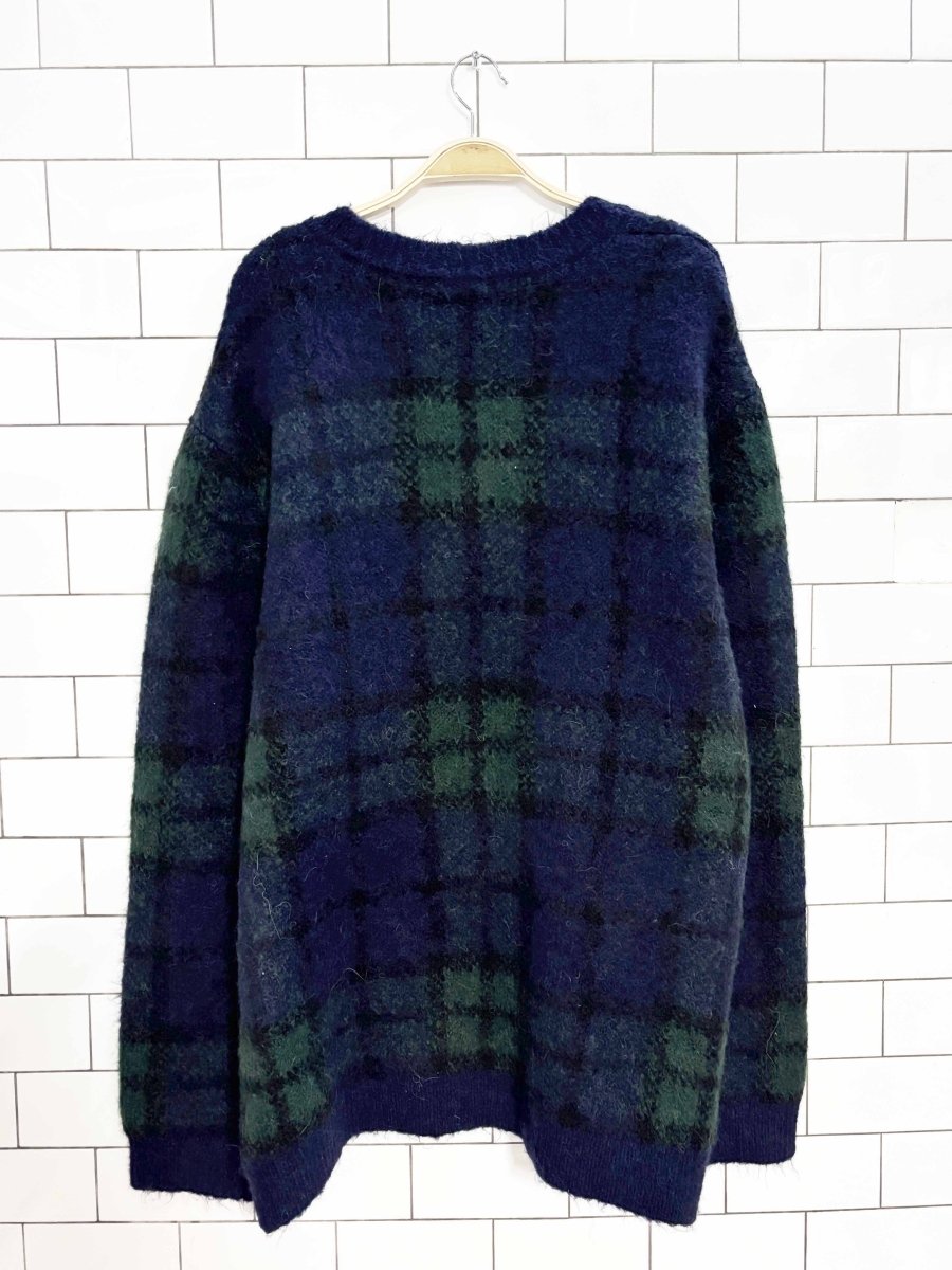 nwt gap wool - alpaca plaid oversized knit sweater - good market thrift store