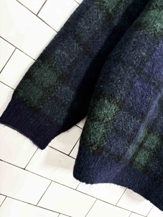 nwt gap wool - alpaca plaid oversized knit sweater - good market thrift store