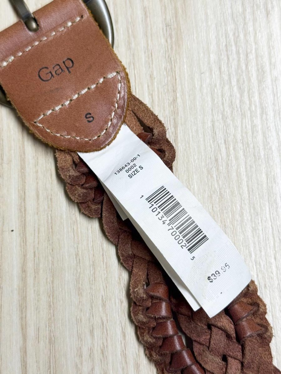 nwt gap woven leather belt - good market thrift store