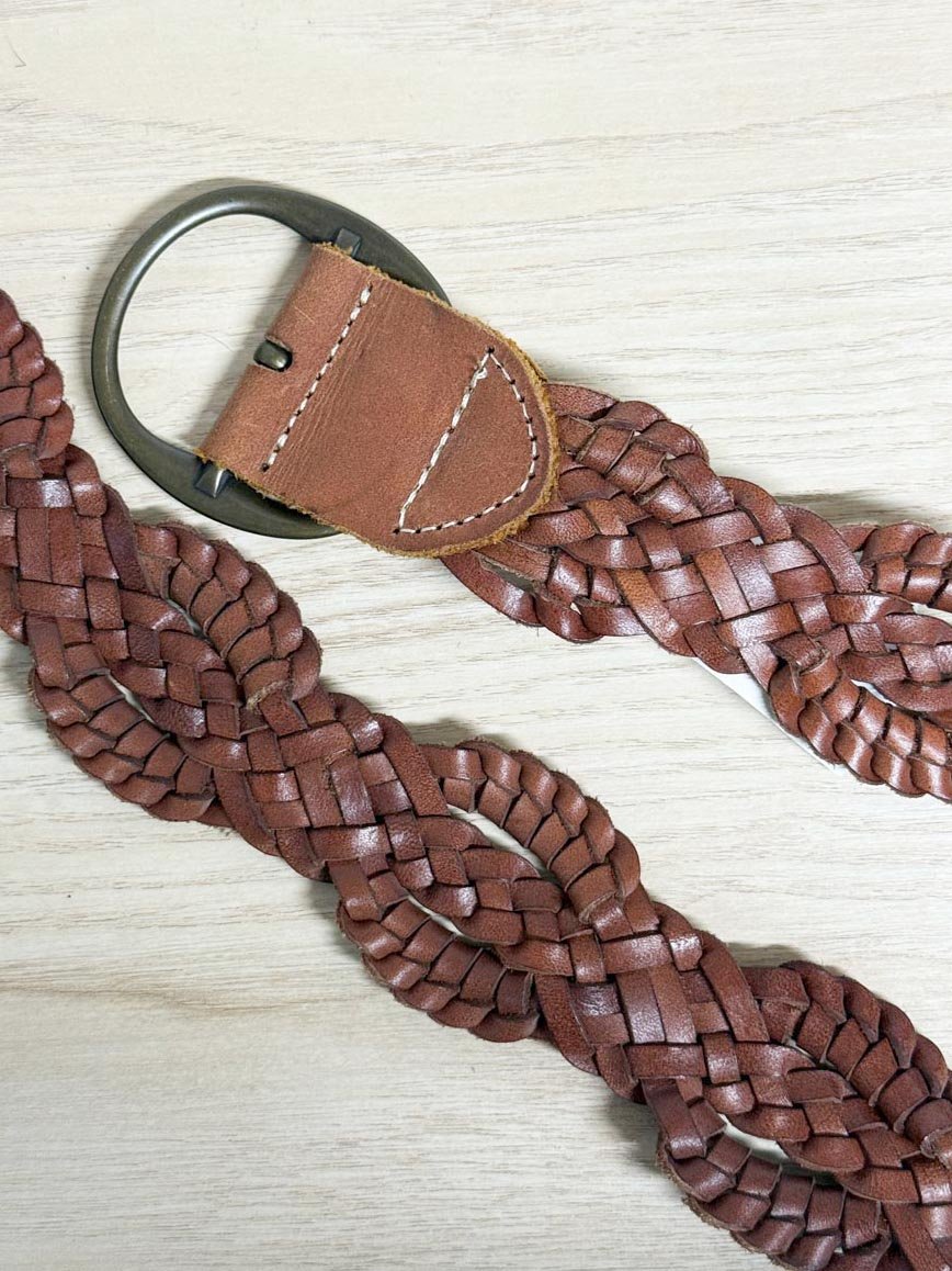 nwt gap woven leather belt - good market thrift store
