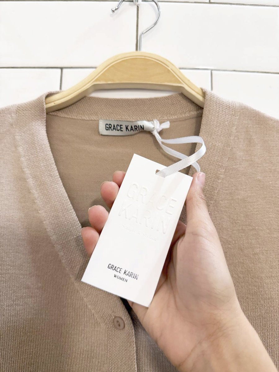 nwt grace karin full button knit cardigan - good market thrift store