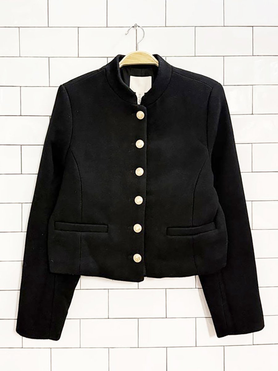 nwt h&m wool - blend full button blazer - good market thrift store