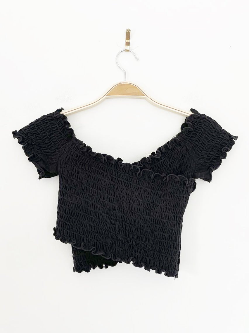 nwt intimately free people smock it to me off shoulder crop top - good market thrift store