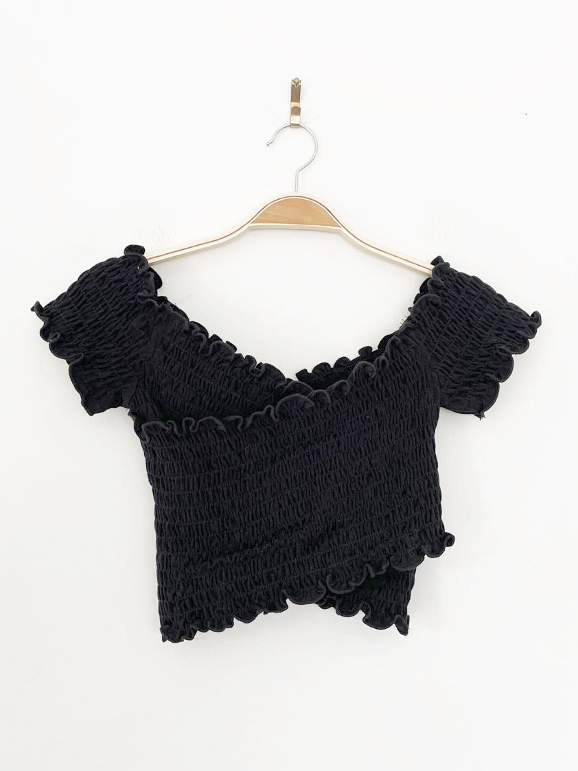 nwt intimately free people smock it to me off shoulder crop top - good market thrift store