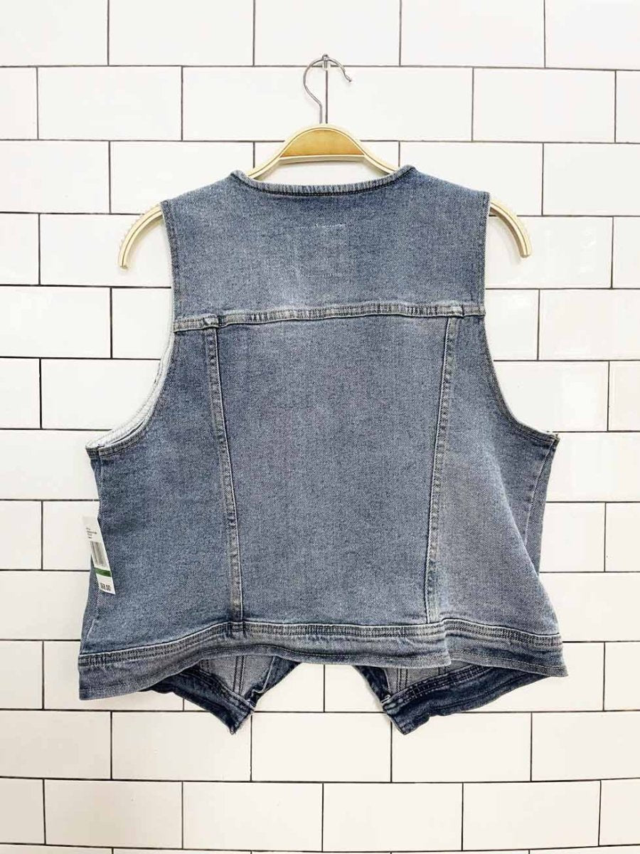nwt kensie jeans stretchy denim vest top - good market thrift store
