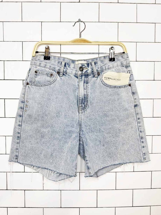 nwt kuwalla tee robin long denim shorts - good market thrift store
