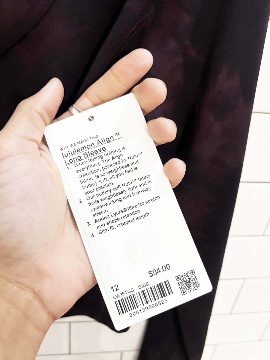 nwt lululemon 2021 align diamond dye long sleeve shirt - good market thrift store