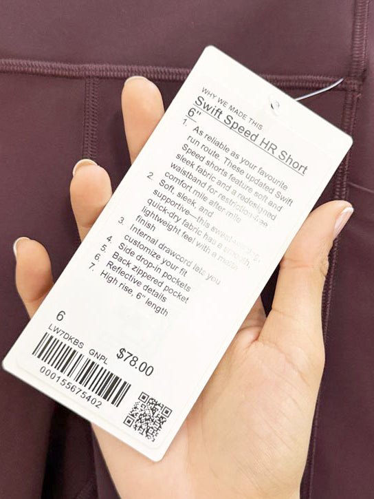 nwt lululemon 2025 swift speed hr shorts 6" - good market thrift store