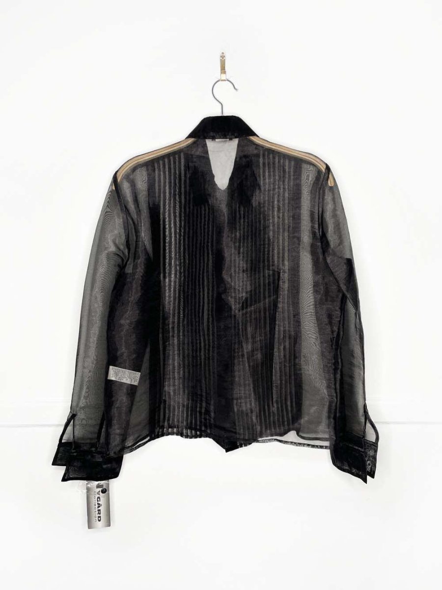 nwt nygard beaded salzburg tuxedo chiffon blouse - good market thrift store