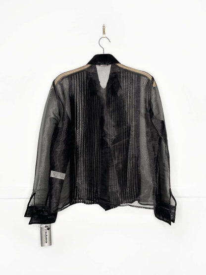 nwt nygard beaded salzburg tuxedo chiffon blouse - good market thrift store