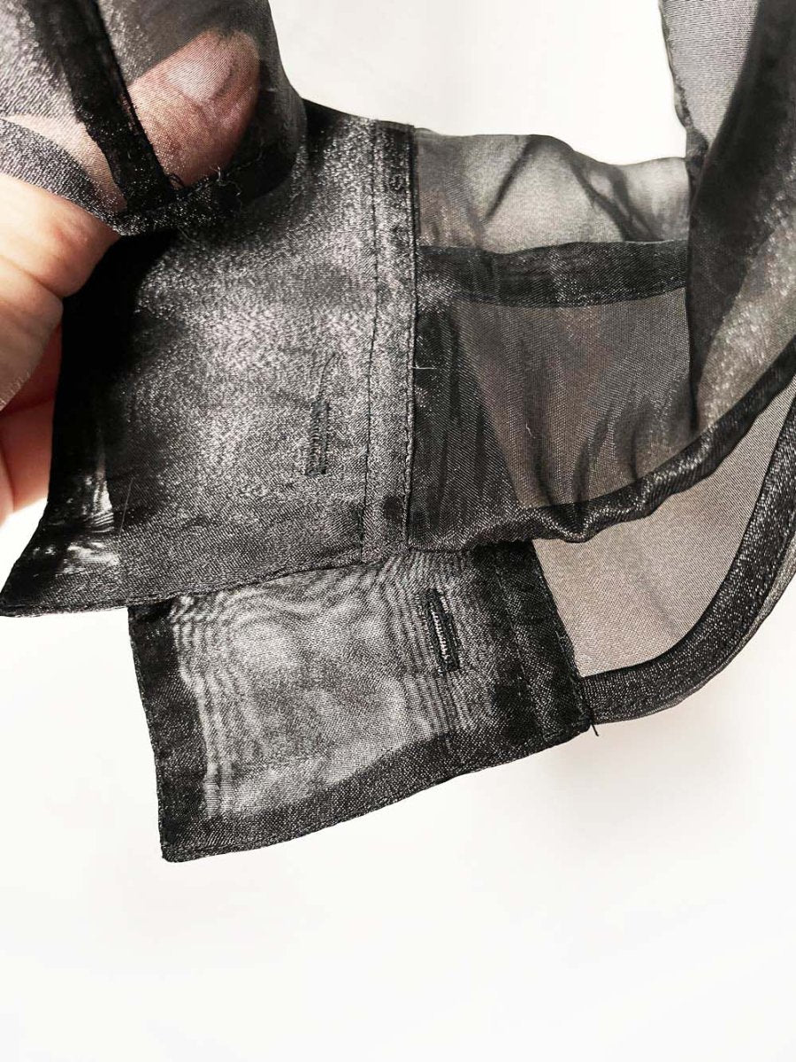 nwt nygard beaded salzburg tuxedo chiffon blouse - good market thrift store