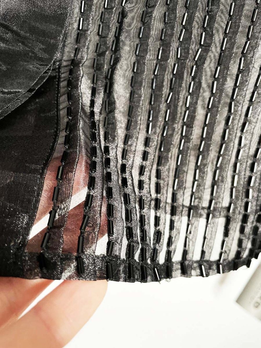 nwt nygard beaded salzburg tuxedo chiffon blouse - good market thrift store