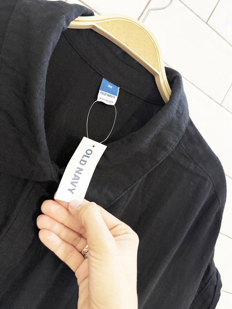 nwt old navy gauze cotton 1/2 button drawstring romper - good market thrift store