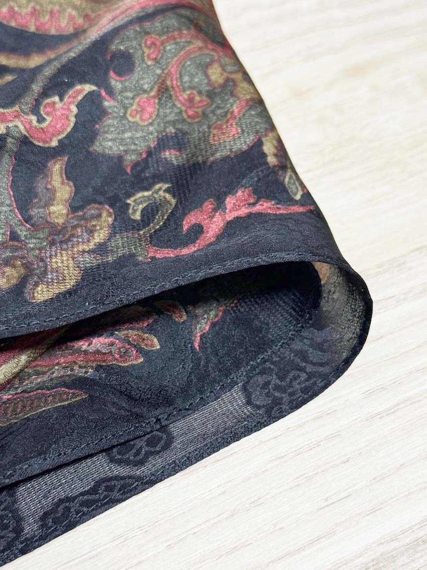 nwt ralph lauren 100% silk paisley sheer scarf - good market thrift store