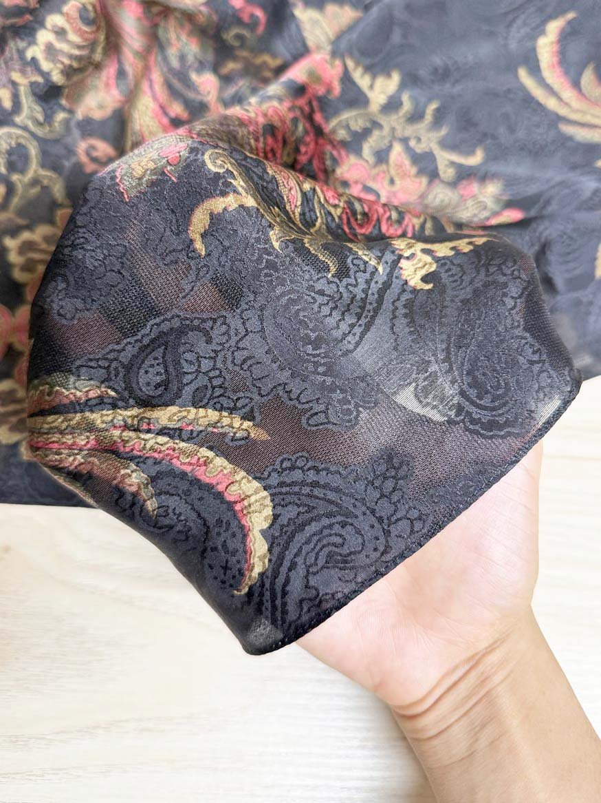 nwt ralph lauren 100% silk paisley sheer scarf - good market thrift store