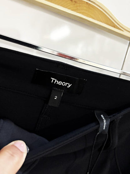 nwt theory demitria high waist flared leg trousers - good market thrift store