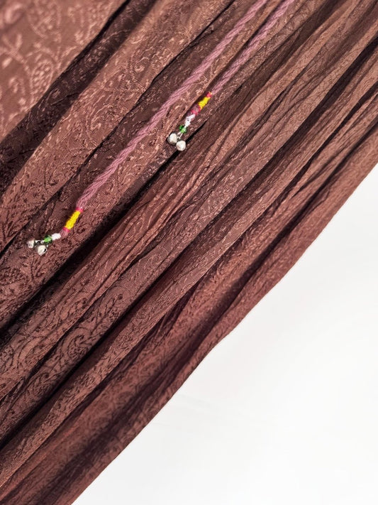 nwt vintage 00s the magic scarf satin jacquard boho flowy full midi skirt | made in India - good market thrift store