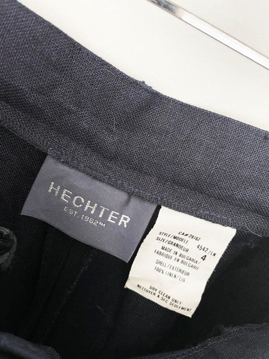 nwt vintage 90s hechter 100% linen pleated trouser | deadstock - good market thrift store