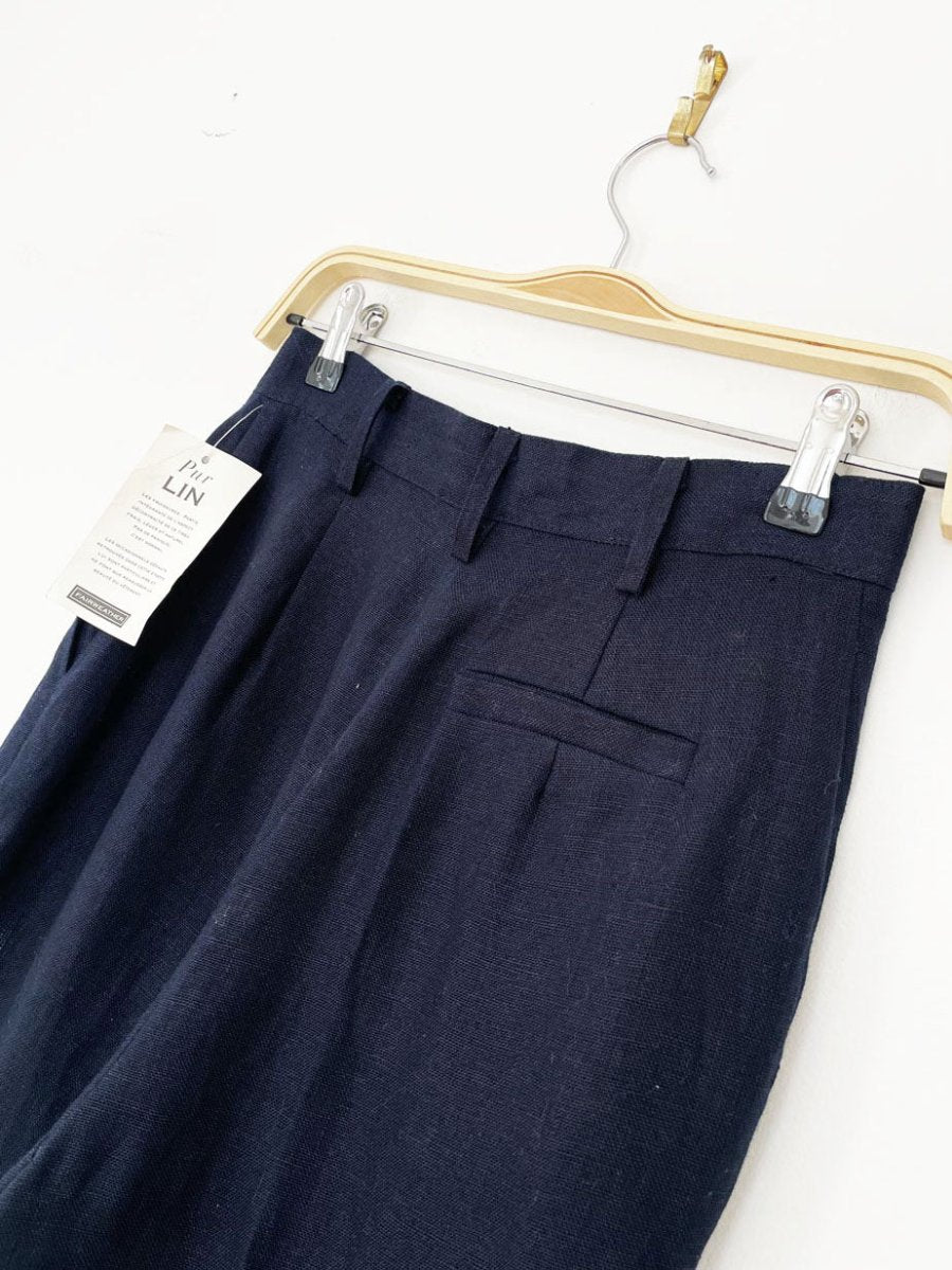 nwt vintage 90s hechter 100% linen pleated trouser | deadstock - good market thrift store