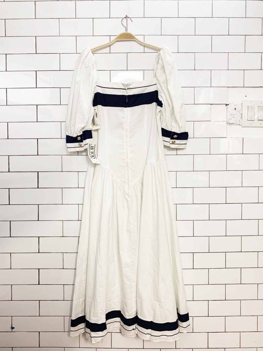nwt vintage 90s jb too sailor bow nautical basque waist midi dress | sears - good market thrift store