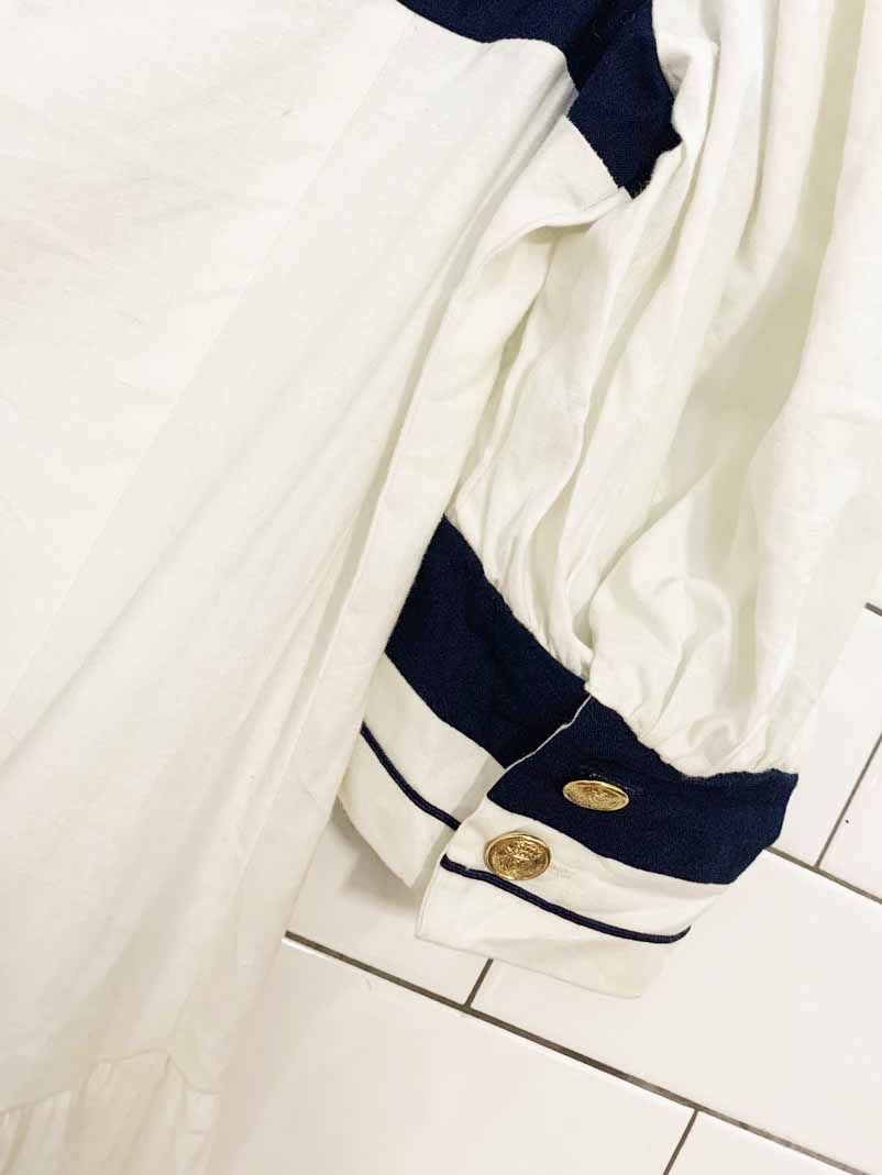 nwt vintage 90s jb too sailor bow nautical basque waist midi dress | sears - good market thrift store