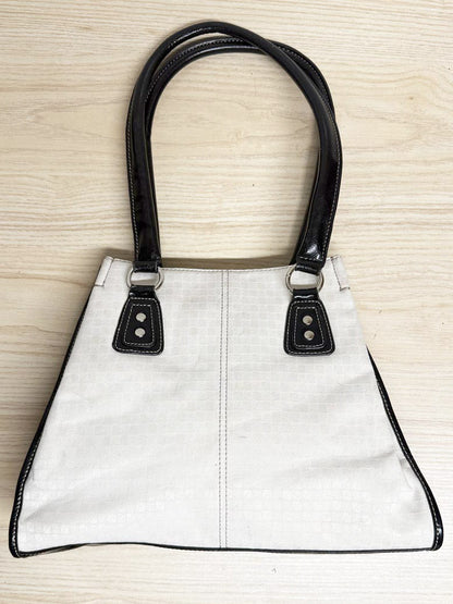 nwt vintage nine west canvas faux leather shoulder bag | nine & co - good market thrift store