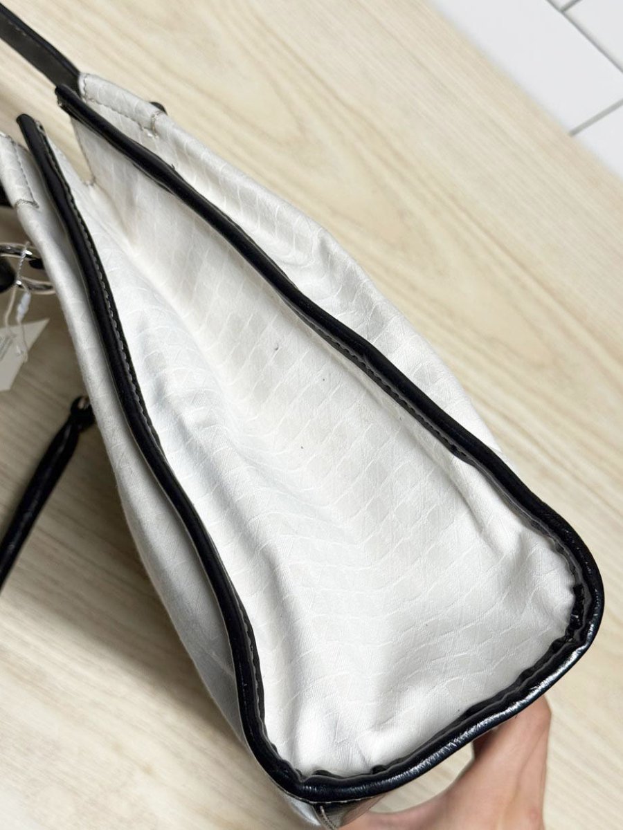 nwt vintage nine west canvas faux leather shoulder bag | nine & co - good market thrift store