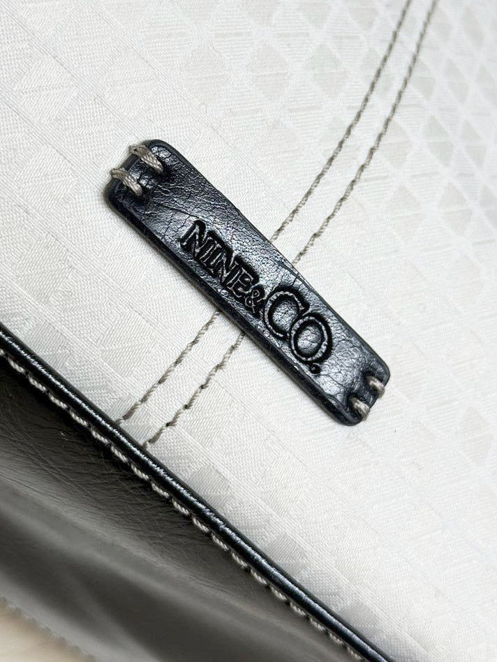 nwt vintage nine west canvas faux leather shoulder bag | nine & co - good market thrift store