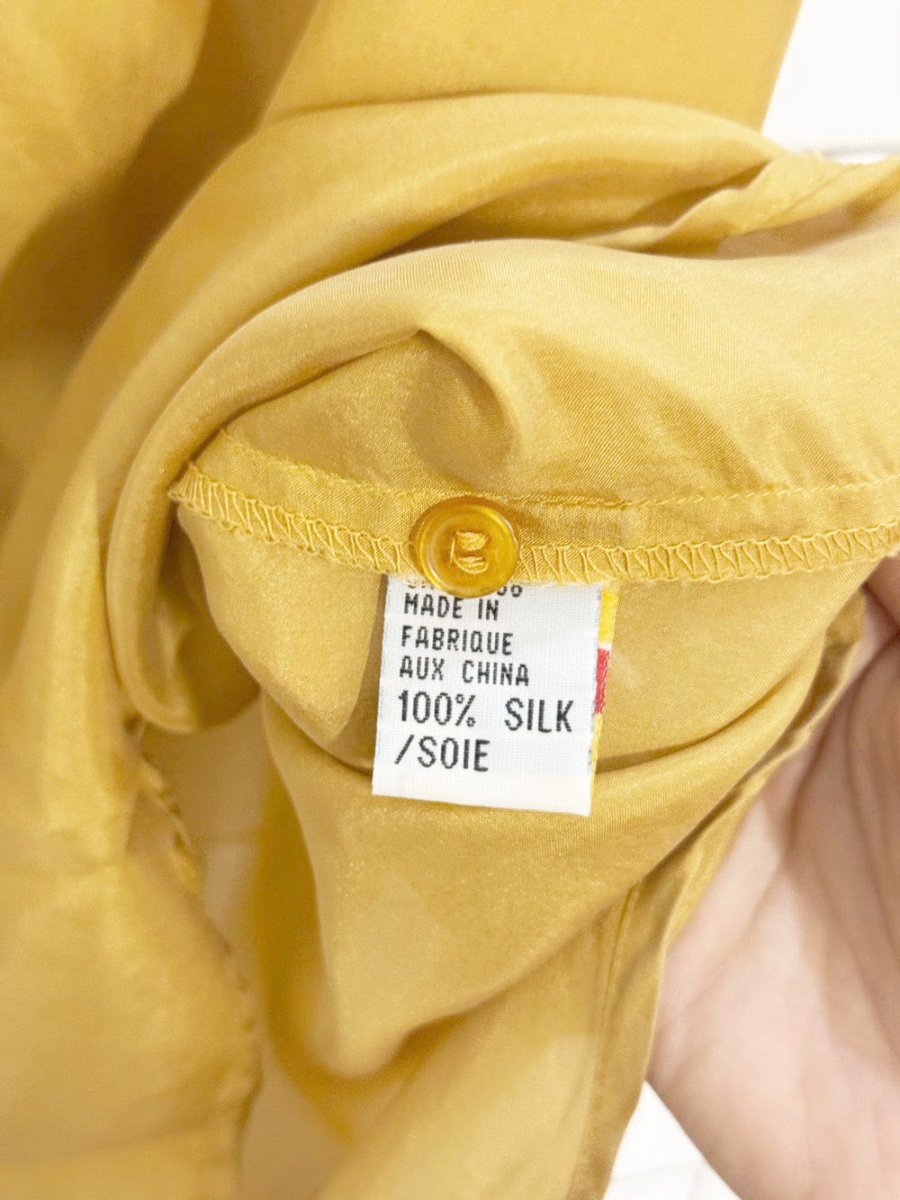 nwt vintage stone silks 100% silk frog button sleeveless blouse - good market thrift store