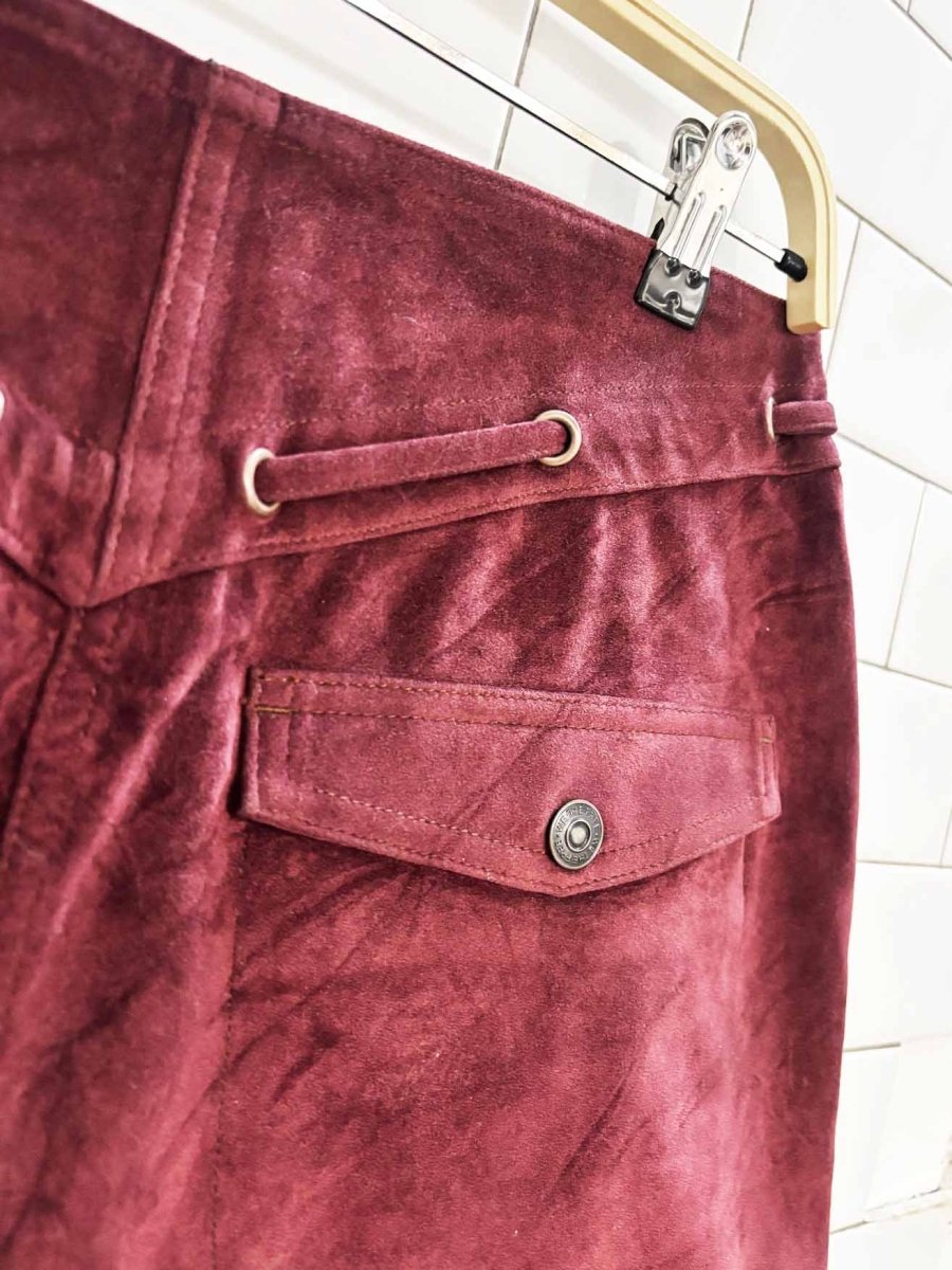 nwt we the free western faux suede mini skirt | free people - good market thrift store